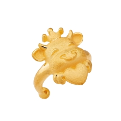 순금 러브카우 돌반지 3.75g